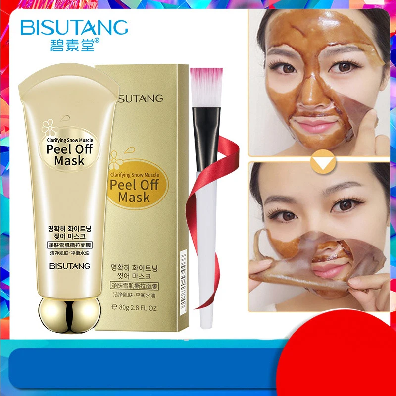 

80g Dead Skin Clean Pores Shrink Tearing Mask Snow Muscle Peel Off Mask Oil Control Painless Blackhead Remover Face Skin Care