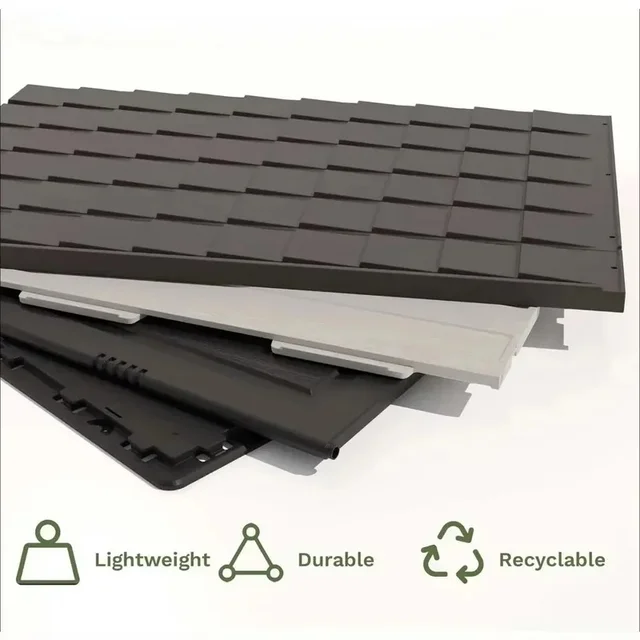 Abri de rangement extérieur durable de 8 x 12 pieds avec sol, fenêtre et porte verrouillable pour outils de jardin, meubles de patio et vélos 5