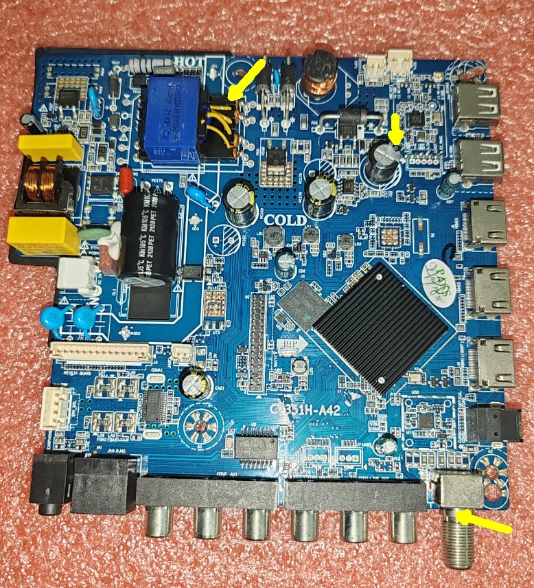 CV351H-A42 와이파이 네트워크 TV 마더보드, DDR 1G + EMMC, 8g 메모리, 5 가지 다른 사양