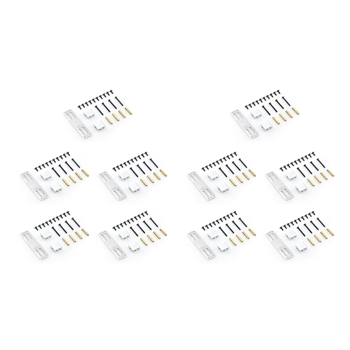 BAAU 10X Metal Servo Fixed Mount Bracket Kit for B14 B16 B36 C24 C34 1/16 RC Truck Car Upgrade Parts Accessories,Silver