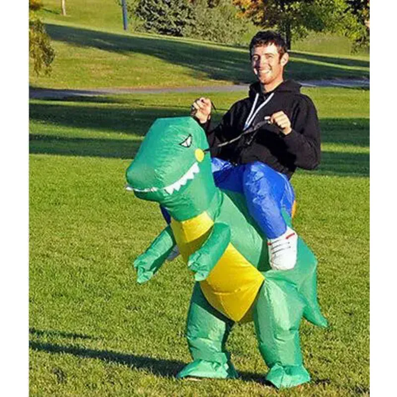 

Бесплатная доставка надувной костюм динозавра веером размер для взрослых Хэллоуин динозавр Райдер T-Rex