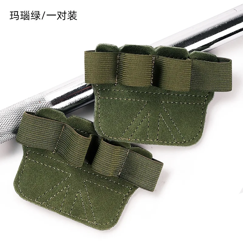 Weight Lifting Gloves Cowhide Gym Gloves Grips Anti-Skid Weight Power Belt Lifting Pads Deadlift Belt Workout Crossfit