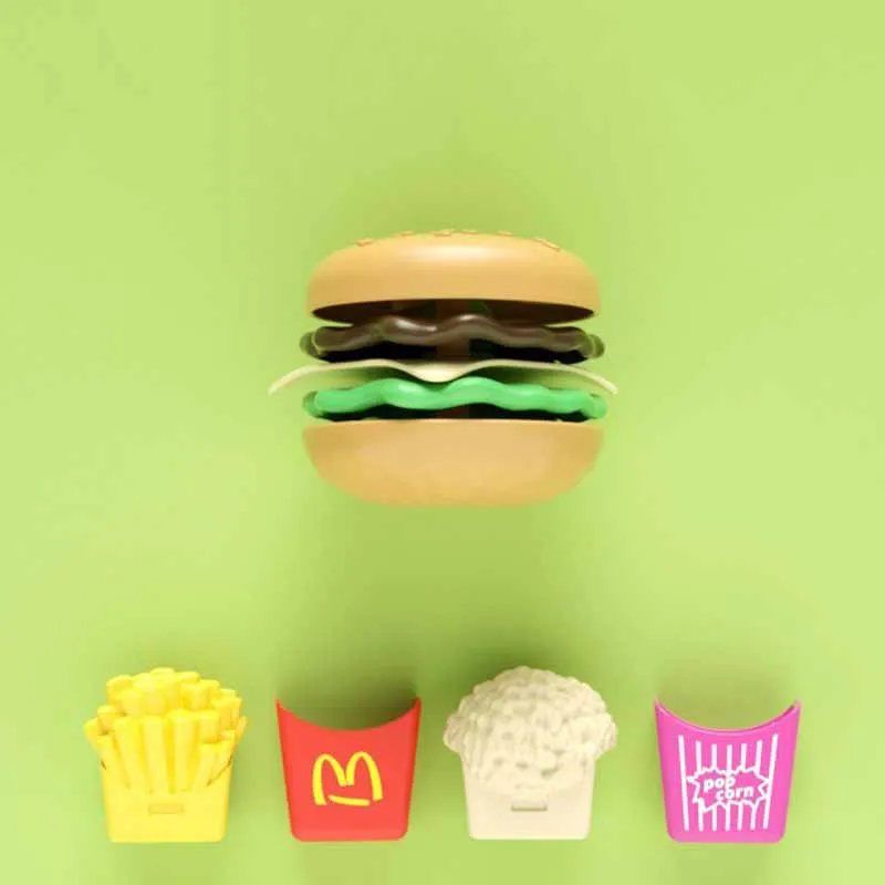 New Simulation Hamburger Pizza Bread Cookies Toy Model Set Kids Play House Interactive Toy Kitchen Food & Play Toys
