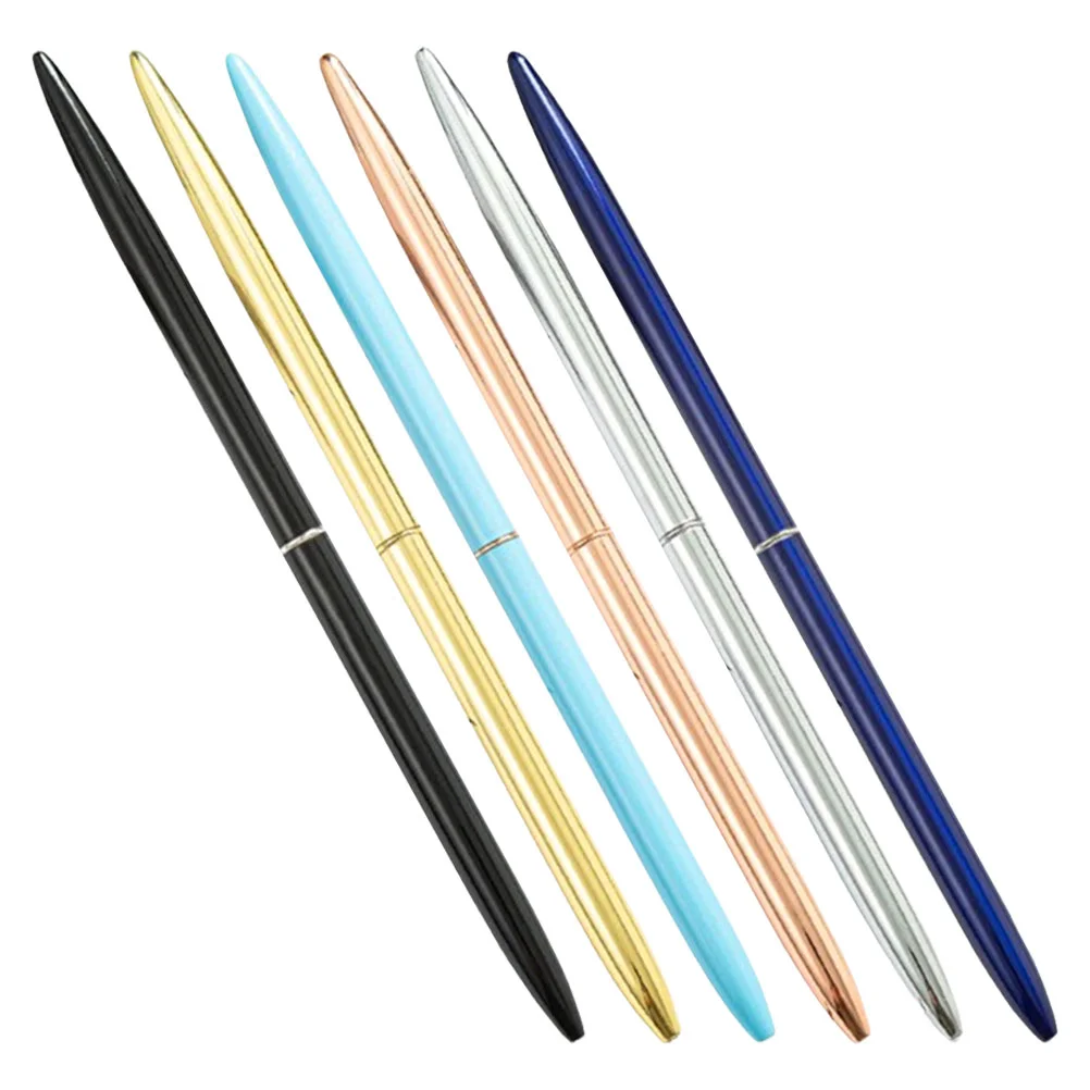 6Pcs Ballpoint Pen Multi-use Ballpoint Pens Writing Pen Smooth Business Pen Metal Ballpoint Pens