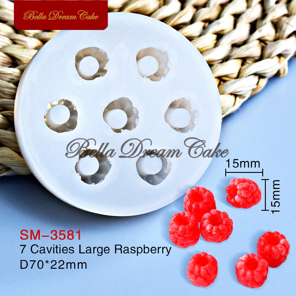 4 Stampi In Silicone Per Fondente 3D – Frutta: Fragola, Mandarino, Lampone, Mirtillo – Per Cioccolato, Caramelle E Decorazioni Torte - 3