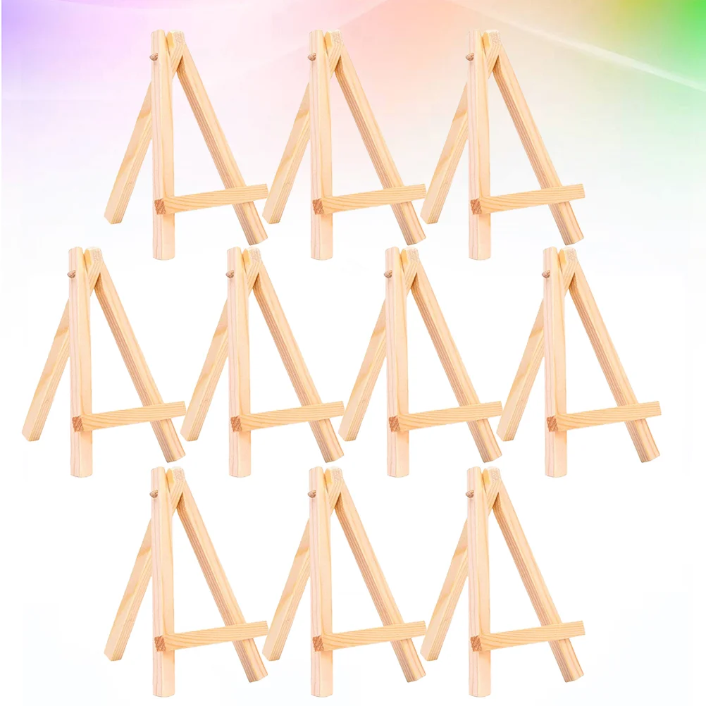 Wooden Triangle Easel Convenient Desktop Display Rack Mini Easel Painting Holder Home Studio Tabletop Tripod Stand Set