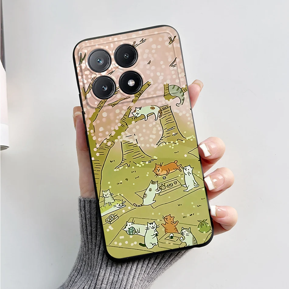 Cute Cartoon Cat & Frog Soft TPU Phone Case - Protective Bumper Cover