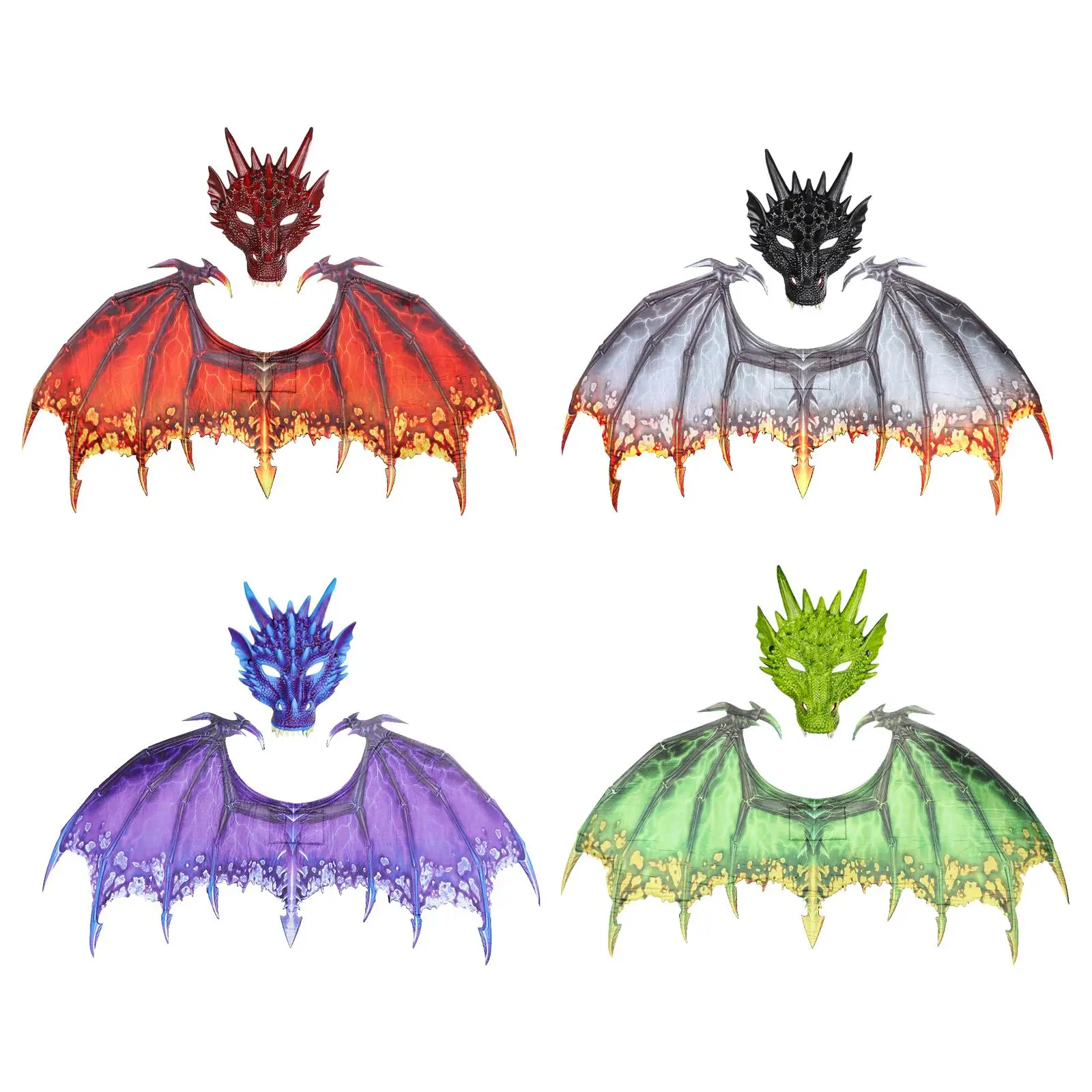 

Adults Dragon Costume Halloween Holiday Carnivals Dinosaur Mask Wing Sets
