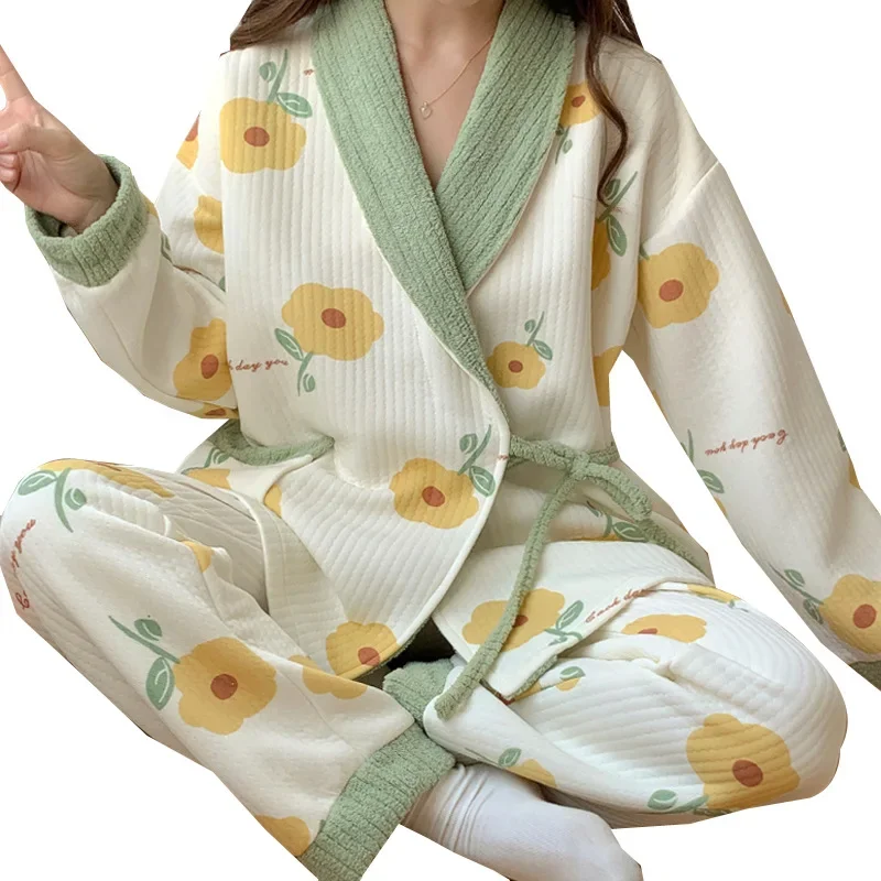 Maternity Clothing Sets Postpartum Nursing Clothes Sleepwear For Pregnant Women Autumn/winter