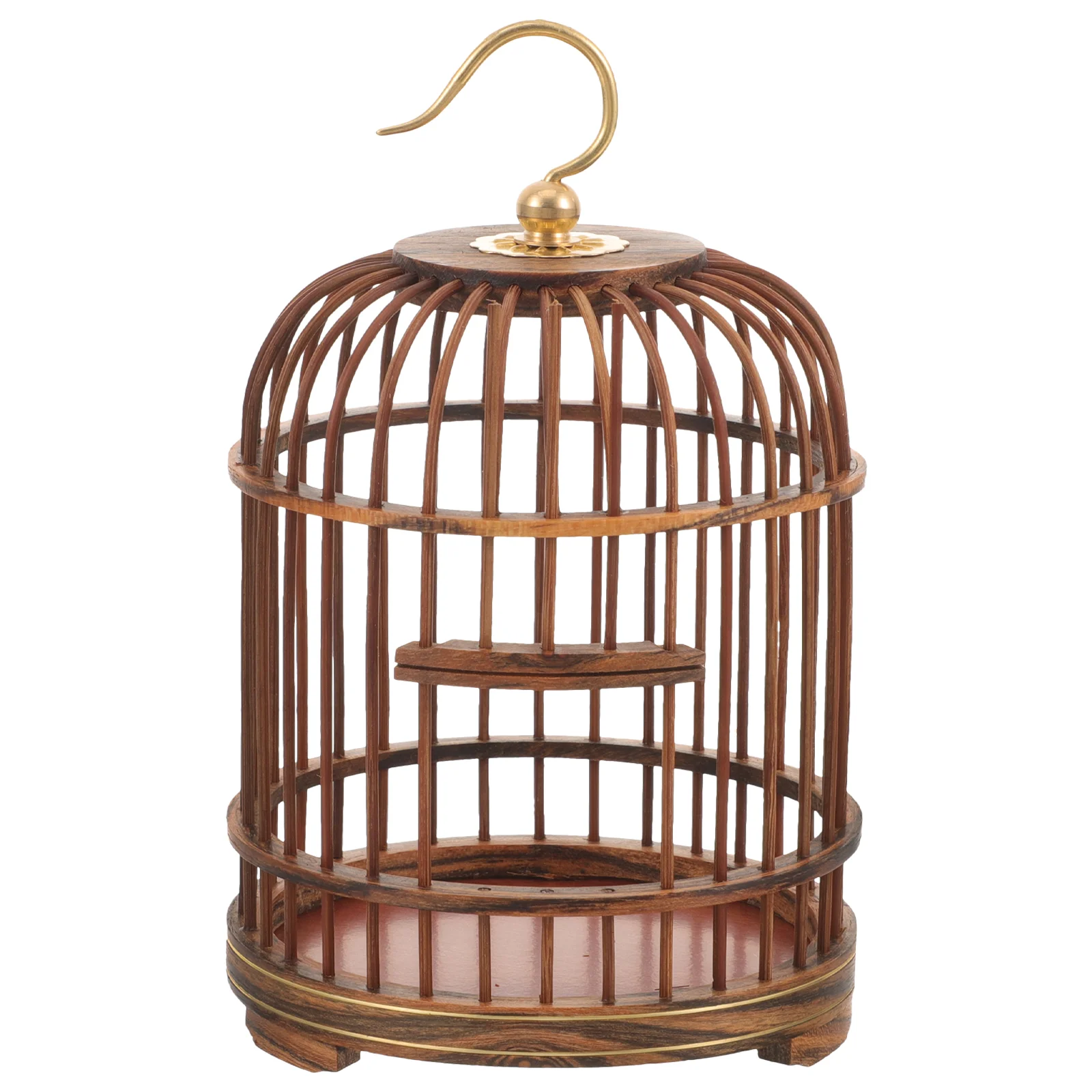 

Pet Cage Small Bird Wood Nest Decoration Hanging for Animals Metal outside Bird+cage
