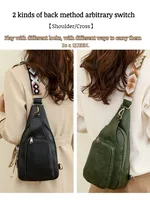 Women's Crossbody Soft Leather Fashion Work Chest Bag 2
