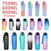 3 Sizes Sports Water Bottle with Time Marker Leak-proof 1