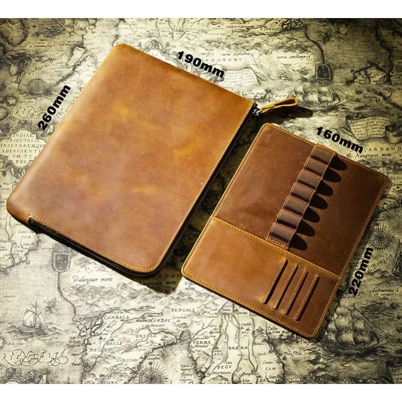 말가죽 필통, 지퍼형, 다양한 색상 디자인, 대용량, 소가죽 소재, 개선된 필통.