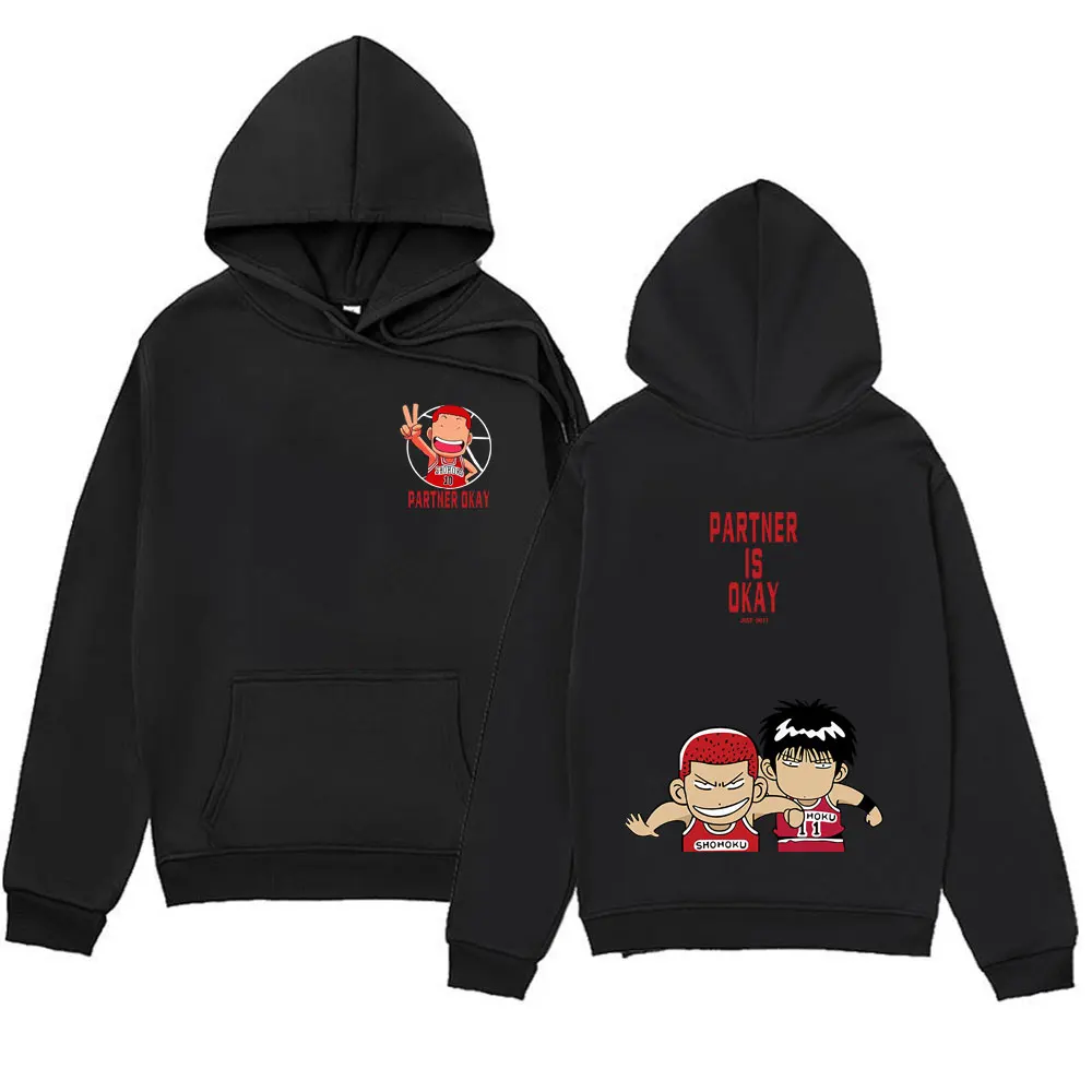 

Japan Anime Slam Dunk Graphic Hoodie Manga Rukawa Kaede Sakuragi Hanamichi Hooded Men Women Vintage Pullover Oversized Tracksuit