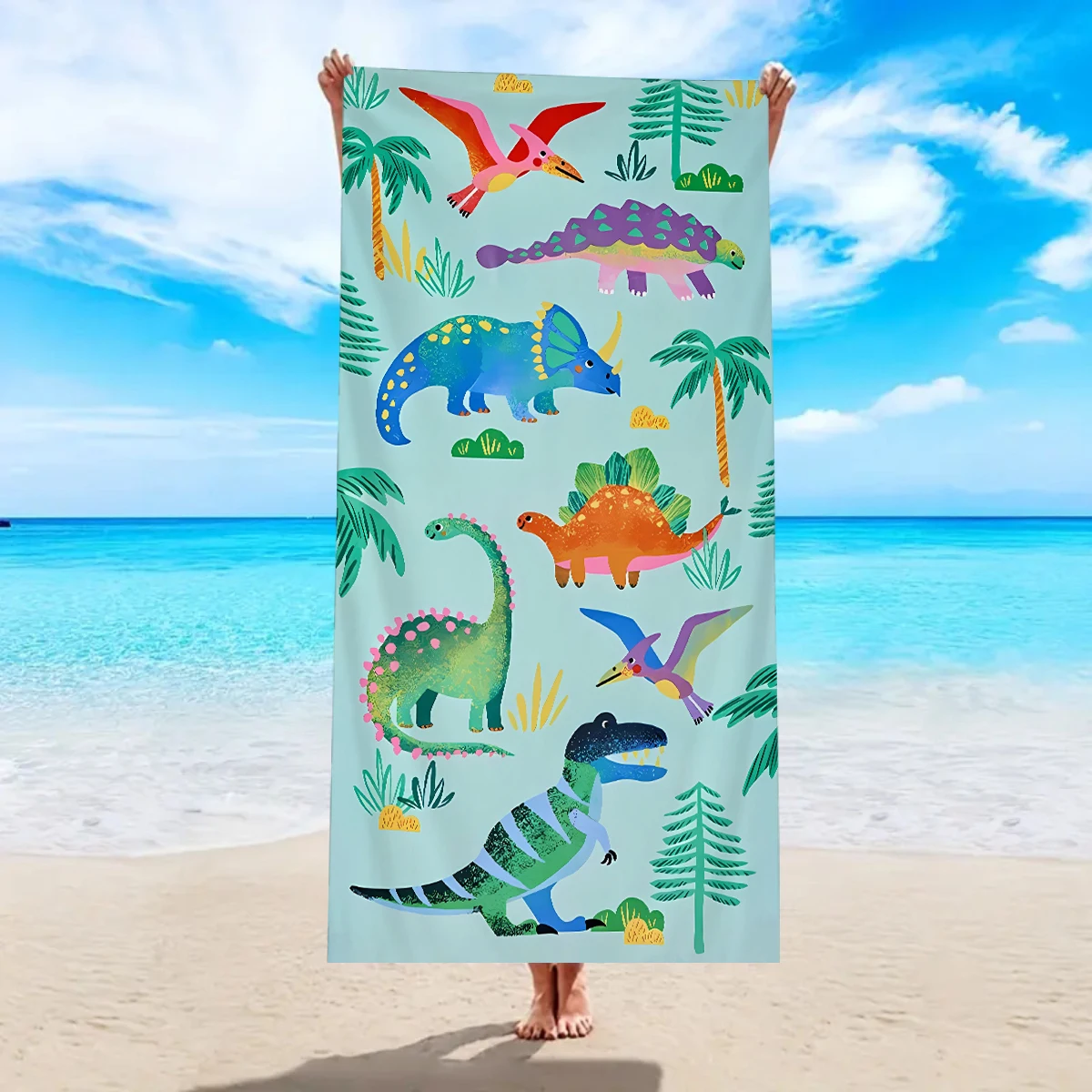Cute Dolphin Beach Towel Quick Drying Microfibre Swimming Towel_voghion.com