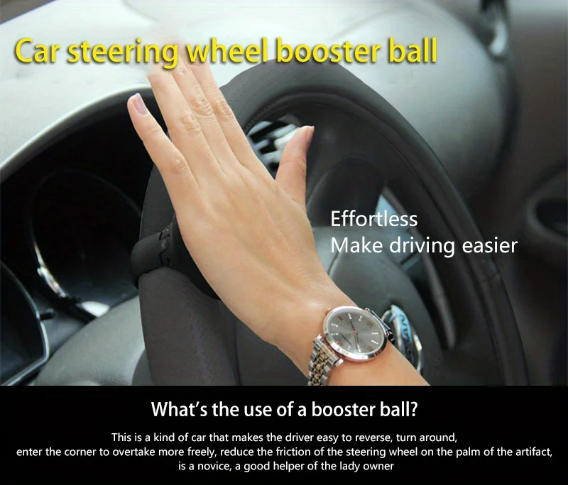 Universal Auto Drehen Lenkrad Booster Power Griff Zubehör 360-Grad-Drehung Lenkrad Knopf Ball arbeitssparend – Detail 10