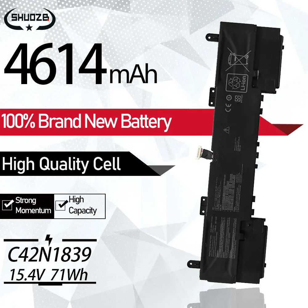 Nova Bateria para Asus Zenbook 15 Ux534fa Ux534fac Ux534ftc 0b2000347000 C42n1839 Ux533ftc Ux533fd Ux533fac-a8107t Ux563fd-a1015t