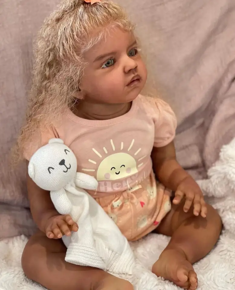 FBBD Customized Limited Supply28inch Reborn Baby Tatiana Dark Skin