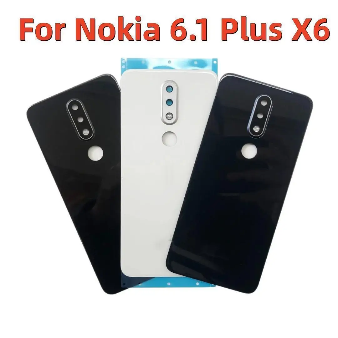 Nuovo Vetro Originale Per Nokia 6.1 Plus X6 5.8 "Ta-1083 Ta-1099 Ta-1116 Ta-1103 Coperchio Della Batteria Dell'Alloggiamento Della Porta Posteriore Po