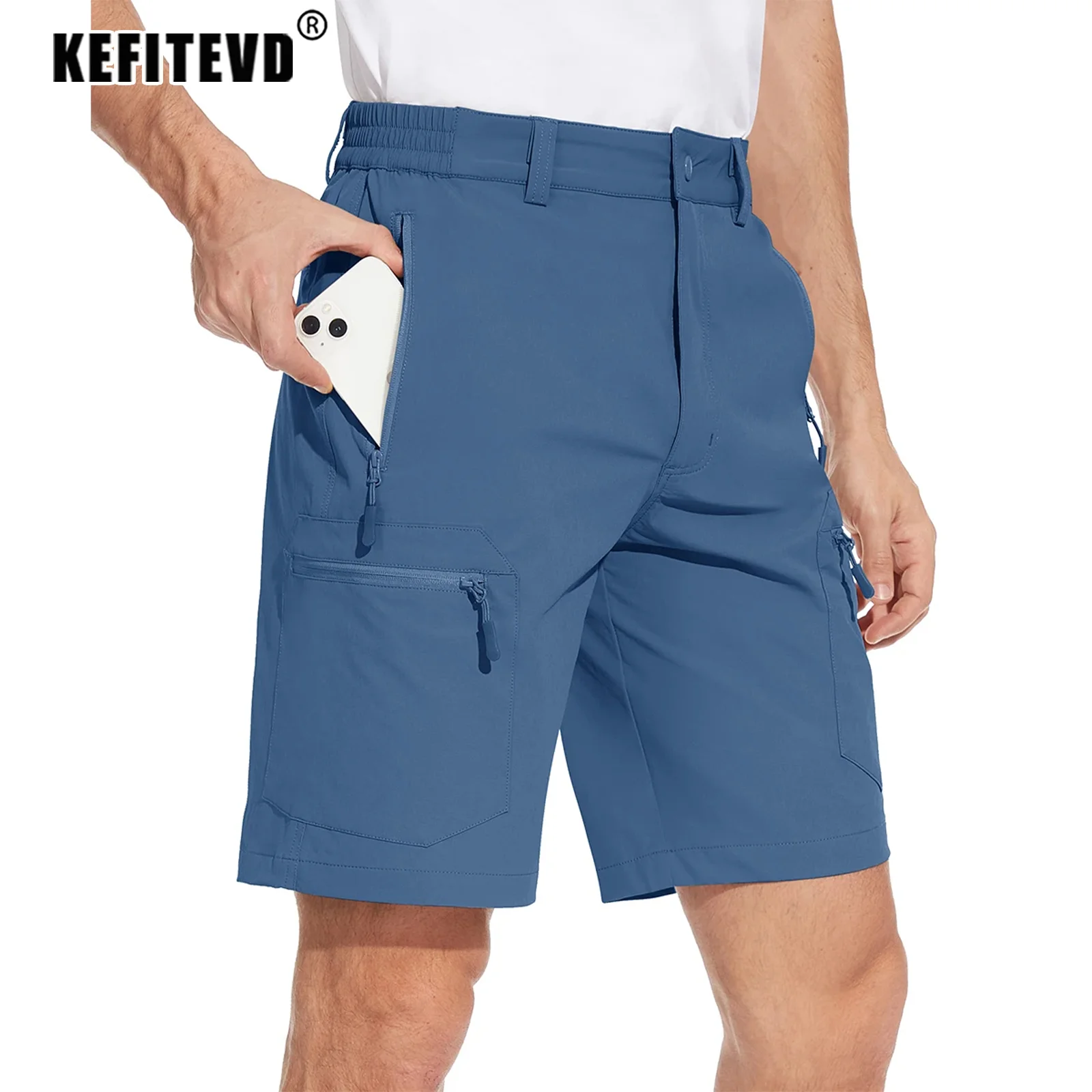 Shorts De Randonnée 3/4 Homme KEFITEVD – Léger, Séchage Rapide, Respirant, Idéal été Et Plein Air
