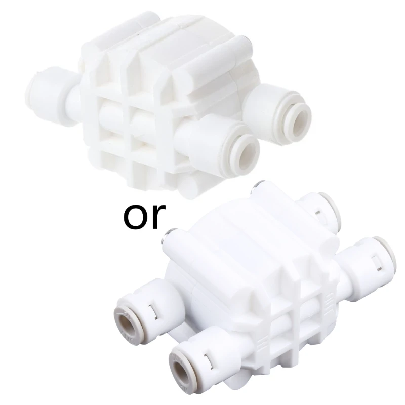 4 Way 1/4 Port Auto Shut Off Valve For RO Reverse Osmosis Water Filter System A6HB
