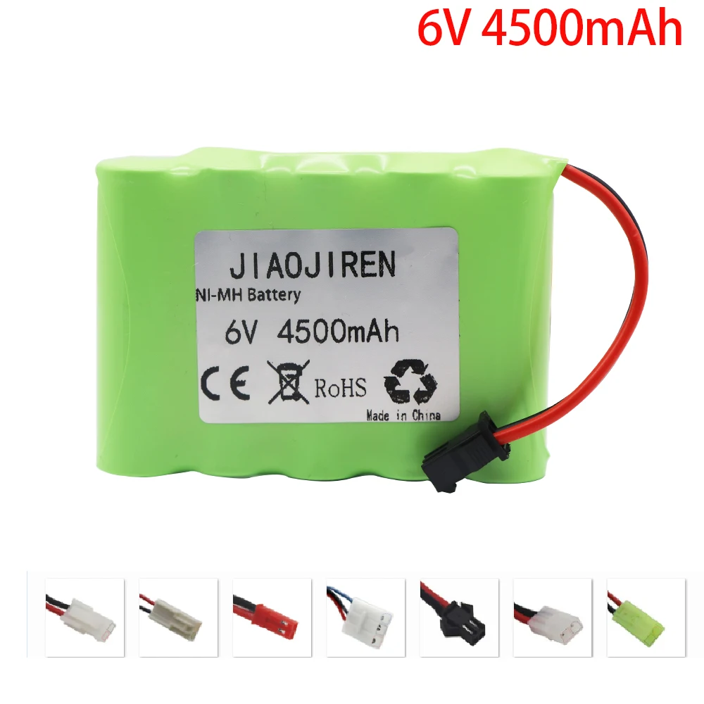 

4500mah 6v Rechargeable Battery For Rc toys Cars Tank Truck Robots Gun NiMH Battery AA 6v 700mah Batteries Pack For Rc Boat 1PCS