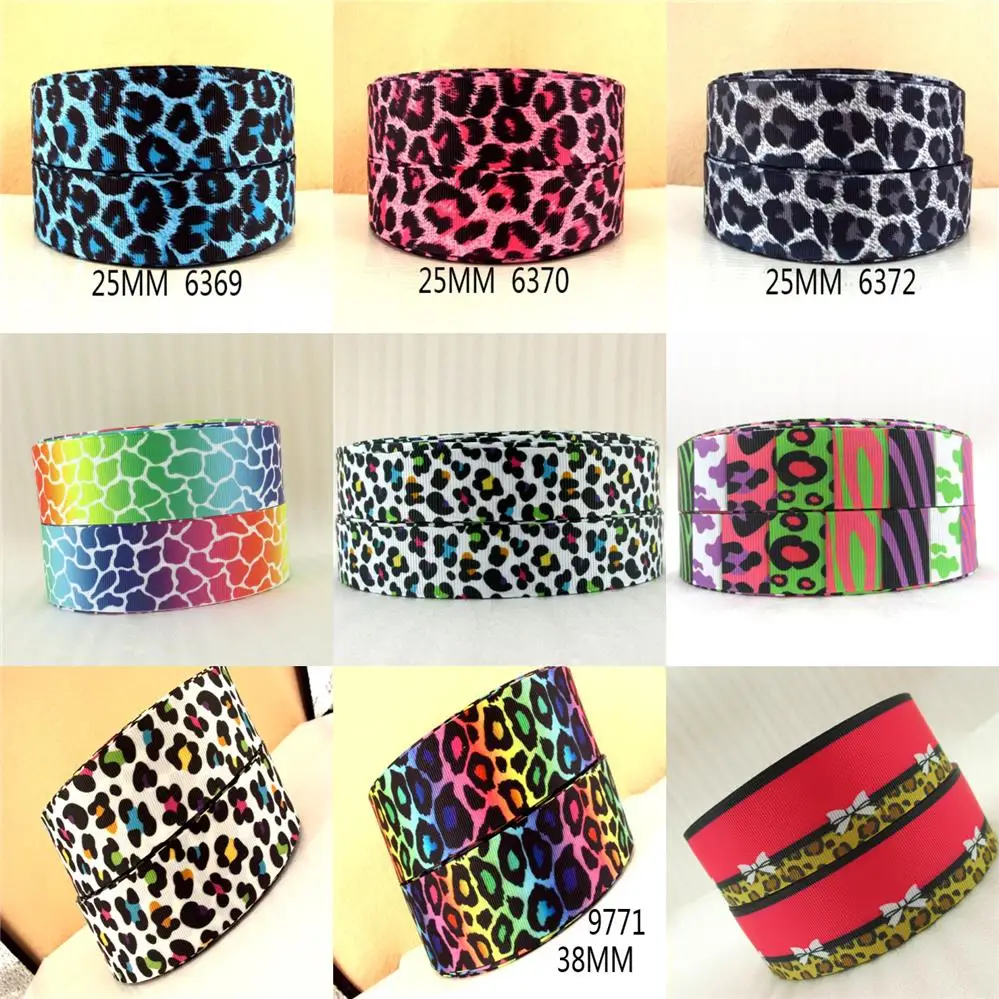 Ribbon Decoration Ribbon Supplies Grosgrain Ribbon 5 Yards Multi Sized Leopard Zebra Printed Grosgrain Ribbons DIY Sewing Accessory Gift Wrap Ribbon Holiday Decoration