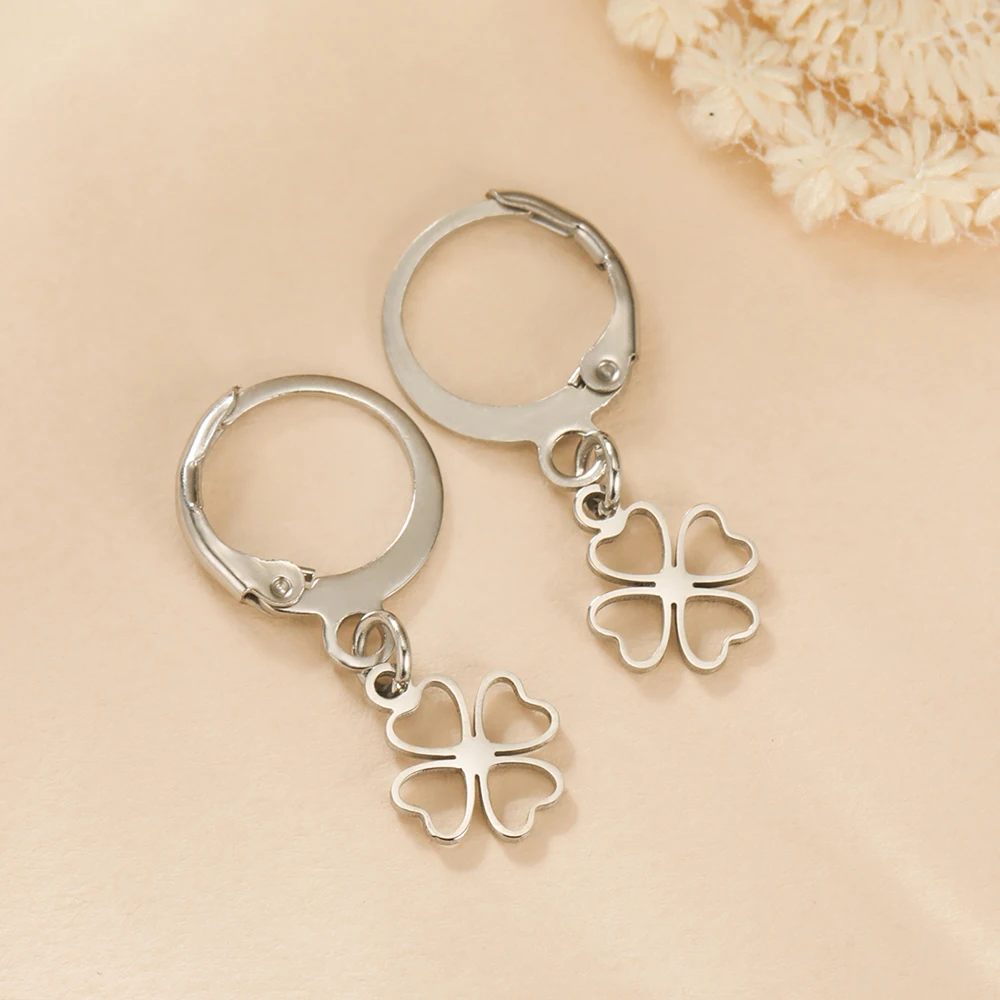 Dawapara Lucky Four Leaf Clover Damen Ohrringe Irish Knot Shamrock Charm Edelstahl Schmuck Valentinstag Geschenk – Detail 37