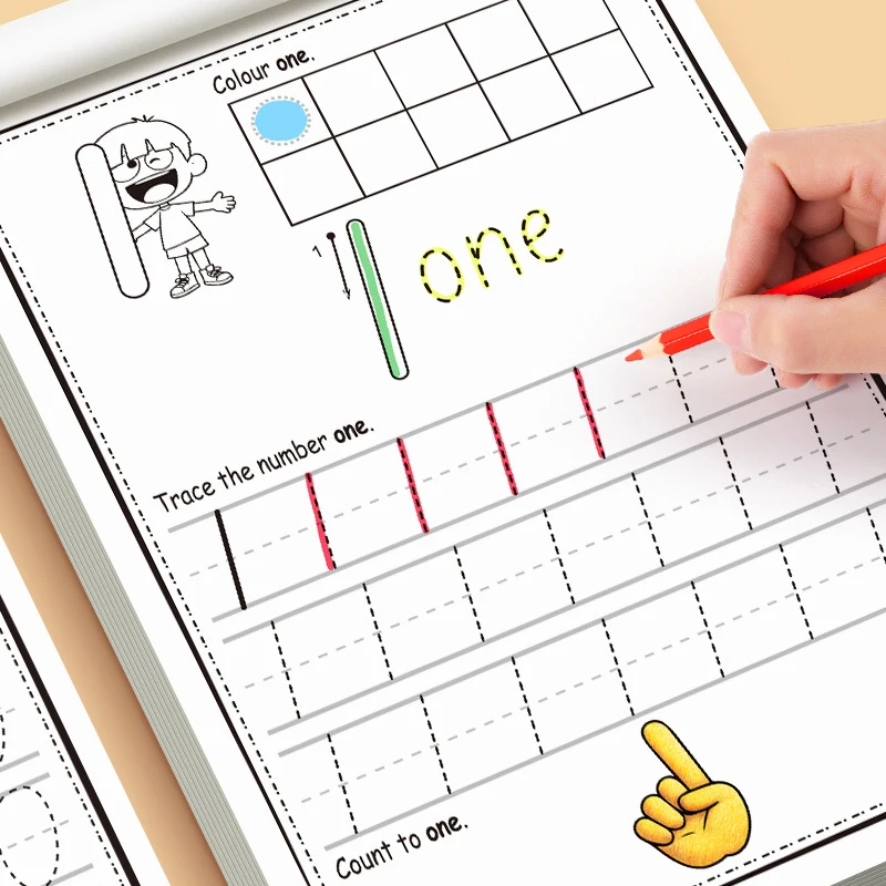 0-30 숫자 연습장 펜 컨트롤 서예 연습 가정 및 학교 학습용 워크북 수학