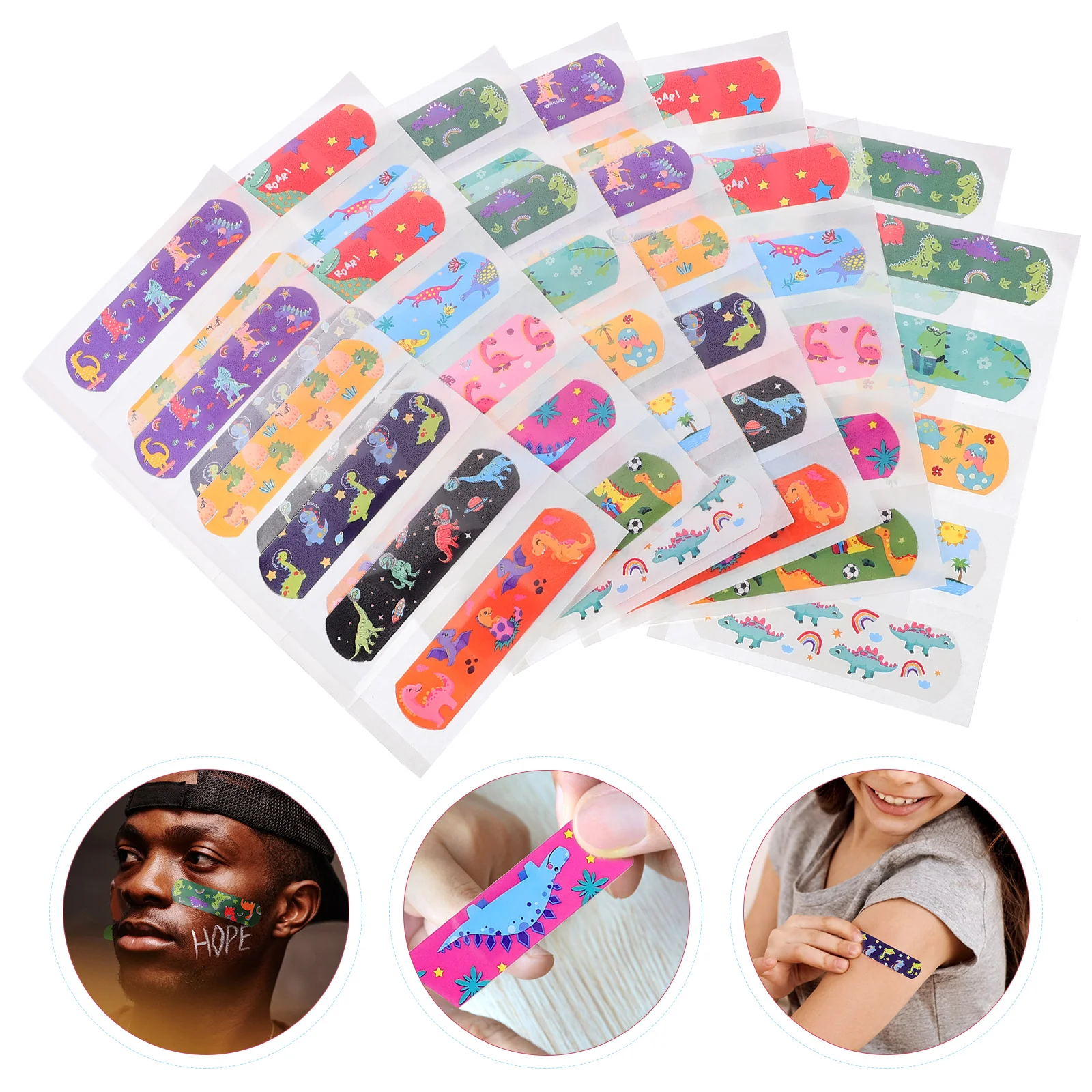 

150pcs Cartoon Flexible Bandages Hemostasis Patches Breathable Wound Protectors for Safety