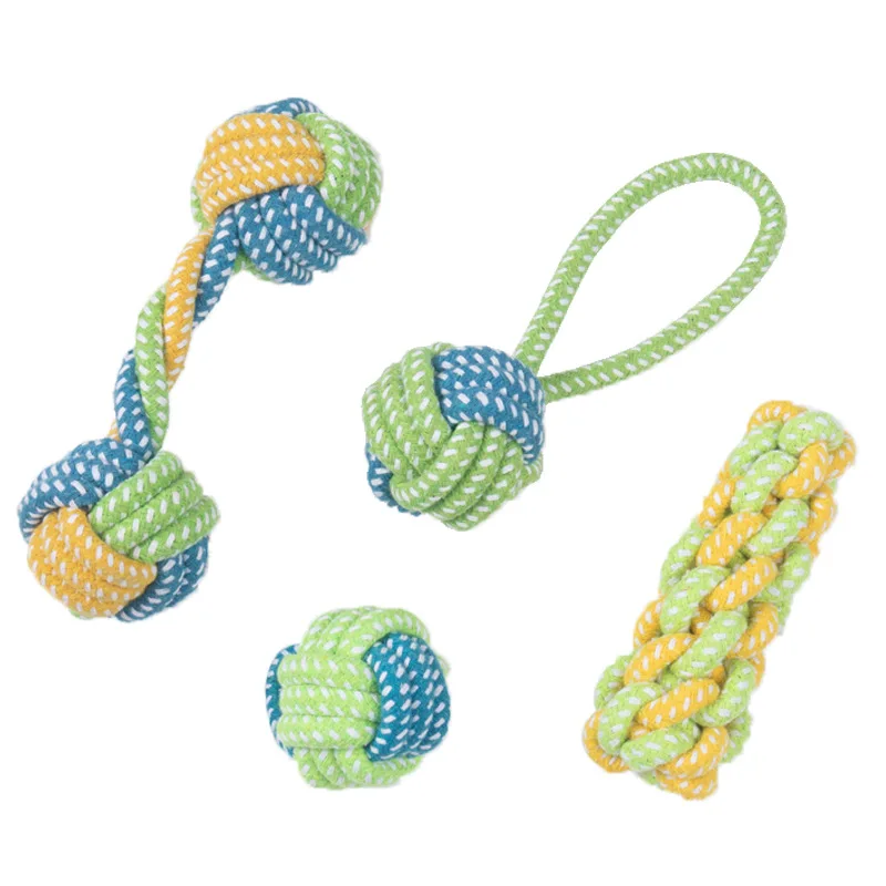 

Pet Dog Toys for Large Small Dogs Toy Interactive Cotton Rope Mini Ball Dog Chew Toys Bite Resistant Training Pet Supplies Cats
