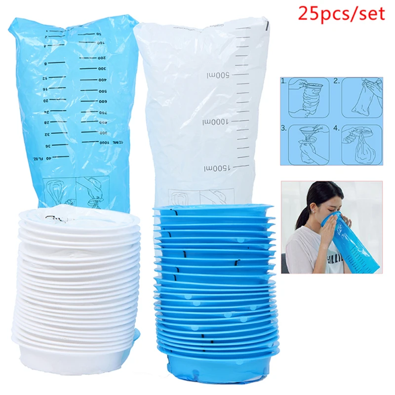 Large Capacity Vomit Bag Cleaning Hygienic School Hotel Travel Disposable Nausea Sickness Car Airplane Emesis Bag disposable vomiting bags