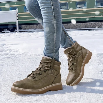 Women's High-End Genuine Leather Thickened Fleece Winter Short Boots, Snow Boots, Ultra-Warm Double-Face Plush 1