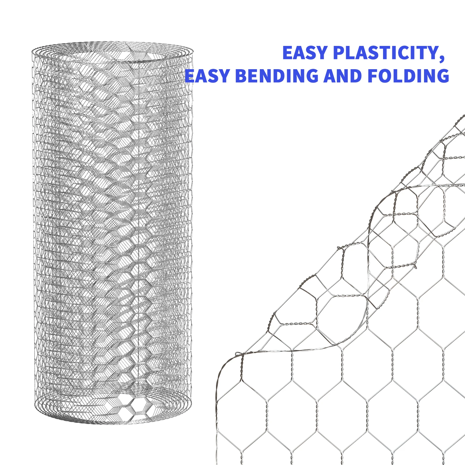 Galvanized Welded Mesh Wire Mesh Fencing Wire,for Chicken Coop Vegetables Garden Fruits Plants Animal Iron Wire Enclosure Cages