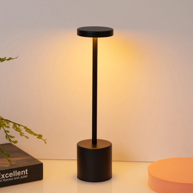 Table Lamp USB Metal Rechargeable Desk Light 3Colors Adjustable Creative Ambient Desktop Mood Mini Lighting Bedside Decorative 4
