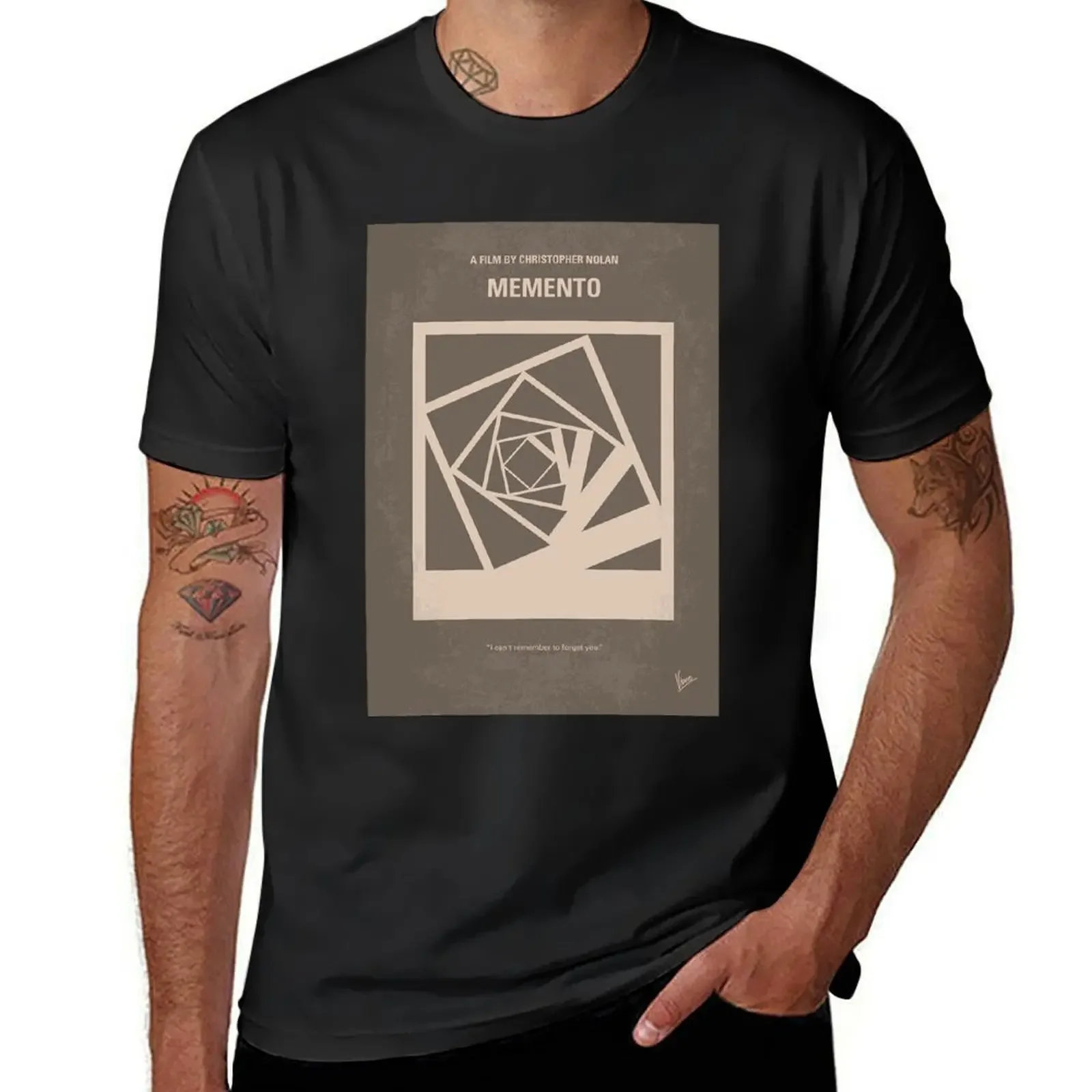 

No243- Memento minimal movie poster Poster T-shirt anime clothes heavyweights shirts graphic tees mens graphic t-shirts hip hop