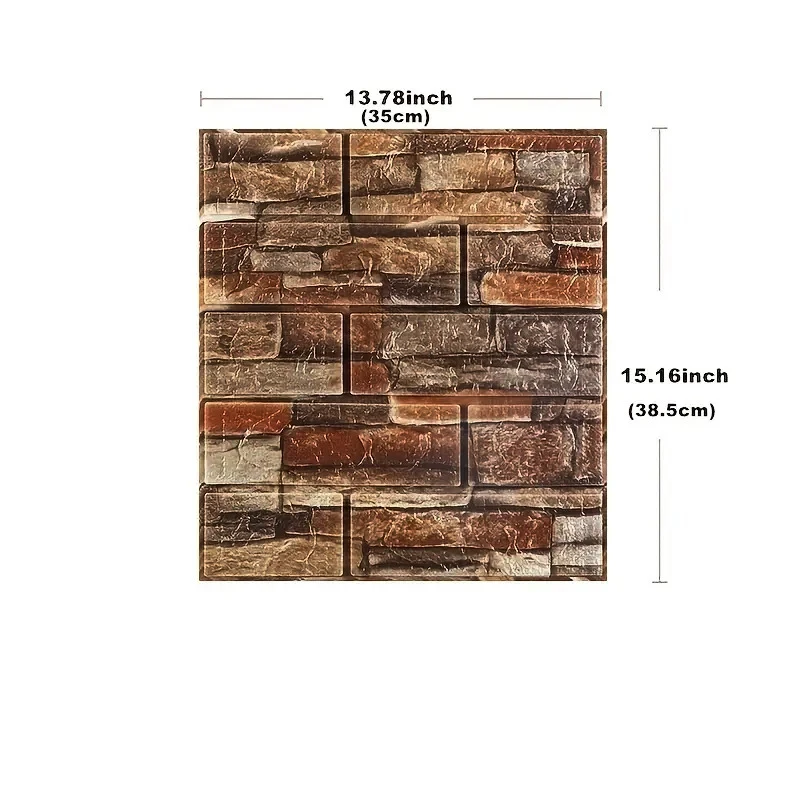 1-10pcs 35x38.5cm 3D Self-adhesive Foam Brick Pattern Wall Stickers Waterproof Anti-collision Decoration Renovated Wallpaper