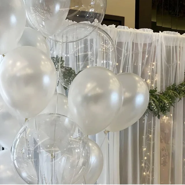 10 pièces 8/10/12/16/18/20/24/pouces ballon Bobo Transparent ballon à bulles claires pour décoration de fête d'anniversaire de mariage ballon à hélium 5