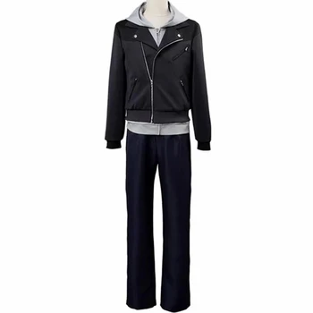 Costume da uomo anime Cosplay Nakahara Chuuya Abito maschile Cappotto verde scuro Felpa con cappuccio Maglietta Pantaloni Abito di Halloween Set natalizio Uniforme