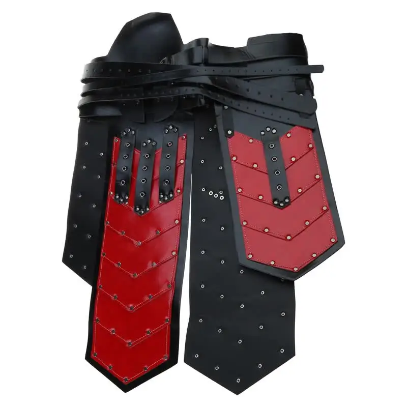 Armadura De Muslo De Piel Sintética Medieval – Protector Vikingo De Doble Cara Para LARP Y Halloween