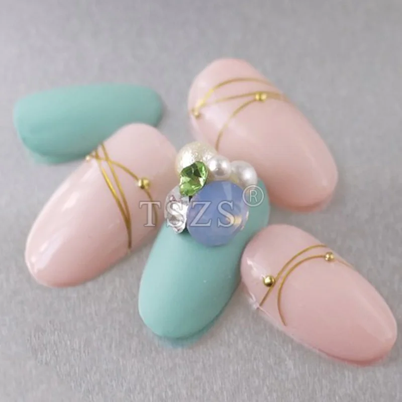 TSZS 200 個ショートミディアムオーバルアーモンドスクエア偽爪フル