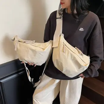 Borsa a tracolla in tessuto di nylon resistente Borsa a tracolla a tracolla da donna ad alta capacità Elegante borsa hobo per il tempo libero per l'uso quotidiano