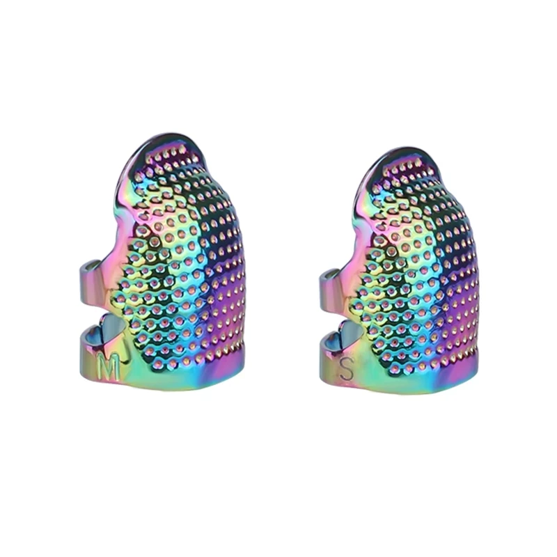 2pcs Sewing Thimble Vintage Finger Protector Antique Long Nail Thimble for Needlework Embroidery Tool Accessories