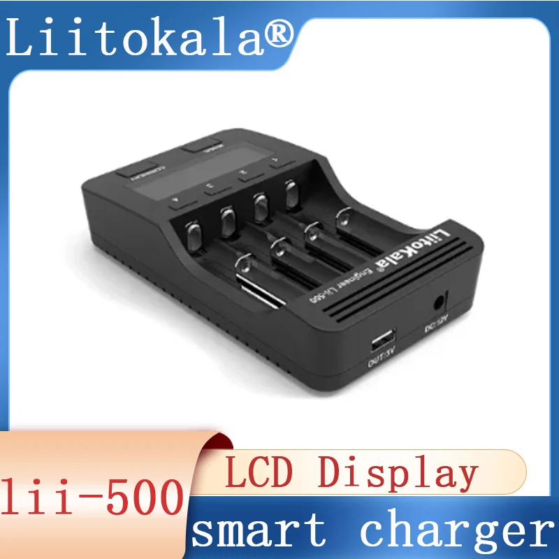 

LiitoKala Lii-600 500 S8 PD4 202 18650 Battery Charger 3.7V 18350 18500 21700 25500 26650 1.2V AA AAA NiMH/Cd Lithium-ion