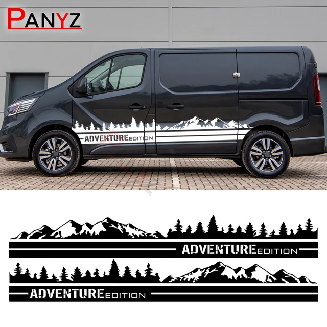 2PCS Car Door Stickers For Renault Trafic 3 2 MK1 MK2 MK3 Tuning