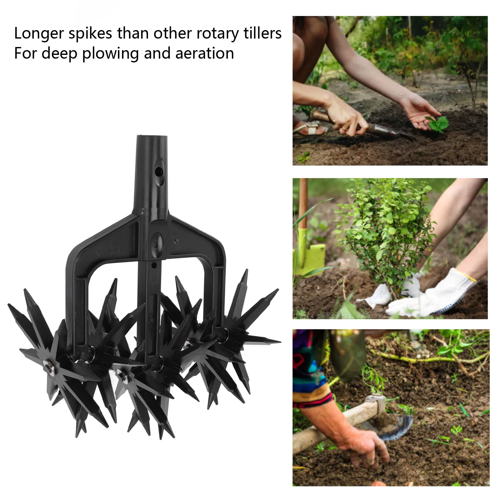 Cultivator Tool Garden Aerator Soil Scarifier 2 in 1 Ventilated Tiller