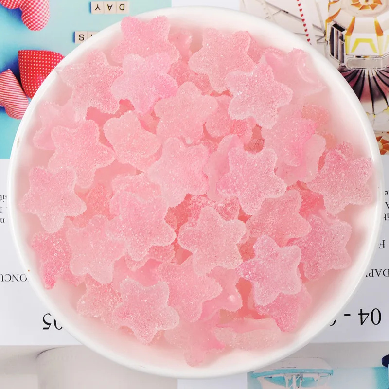 15pcs Slime Charms Soft Candy Resin Star Additives Supplies DIY Kit Filler Decor For Fluffy Clear Cloud Slime Clay 18mm 4