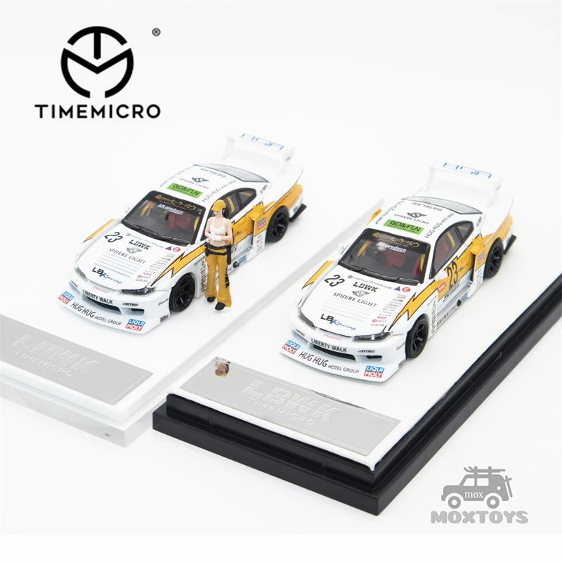 

TIME MICRO 1:64 LBWK S15 вспышка желтовато-белый № 23 открывающийся капот Ver литая модель автомобиля