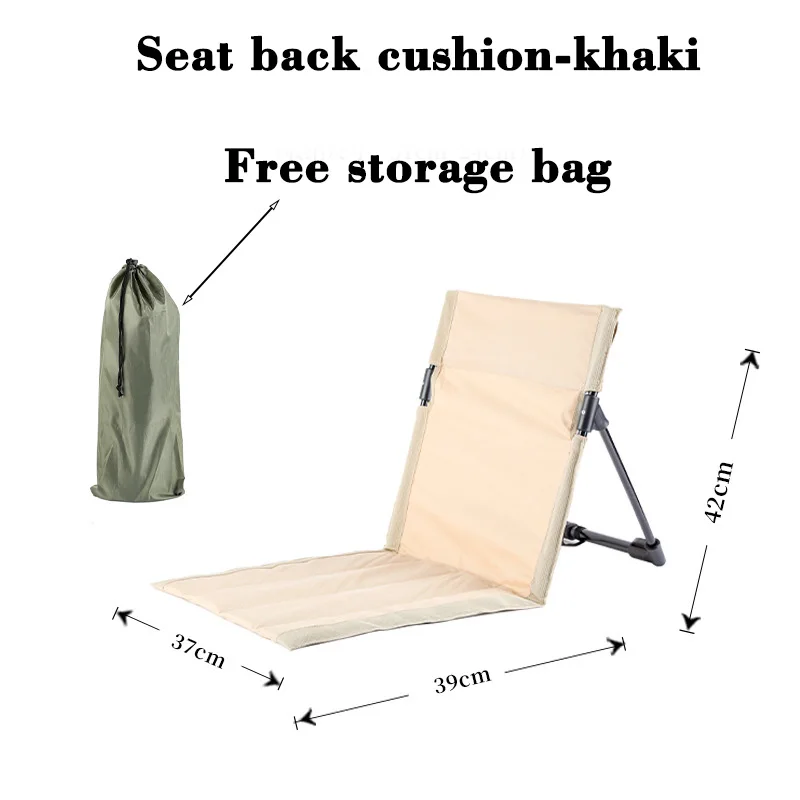 Folding Chair Foldable Camping Chair Outdoor Garden Park Single Lazy Backrest Cushion Picnic Beach