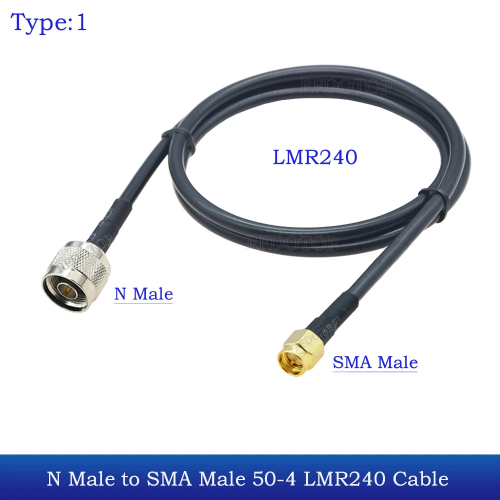1개 N-TYPE - SMA LMR240 동축 케이블 피그테일 점퍼 50-4 RF 커넥터 4G 5G LTE 연장 케이블 SMA 남성-남성/여성 커넥터
